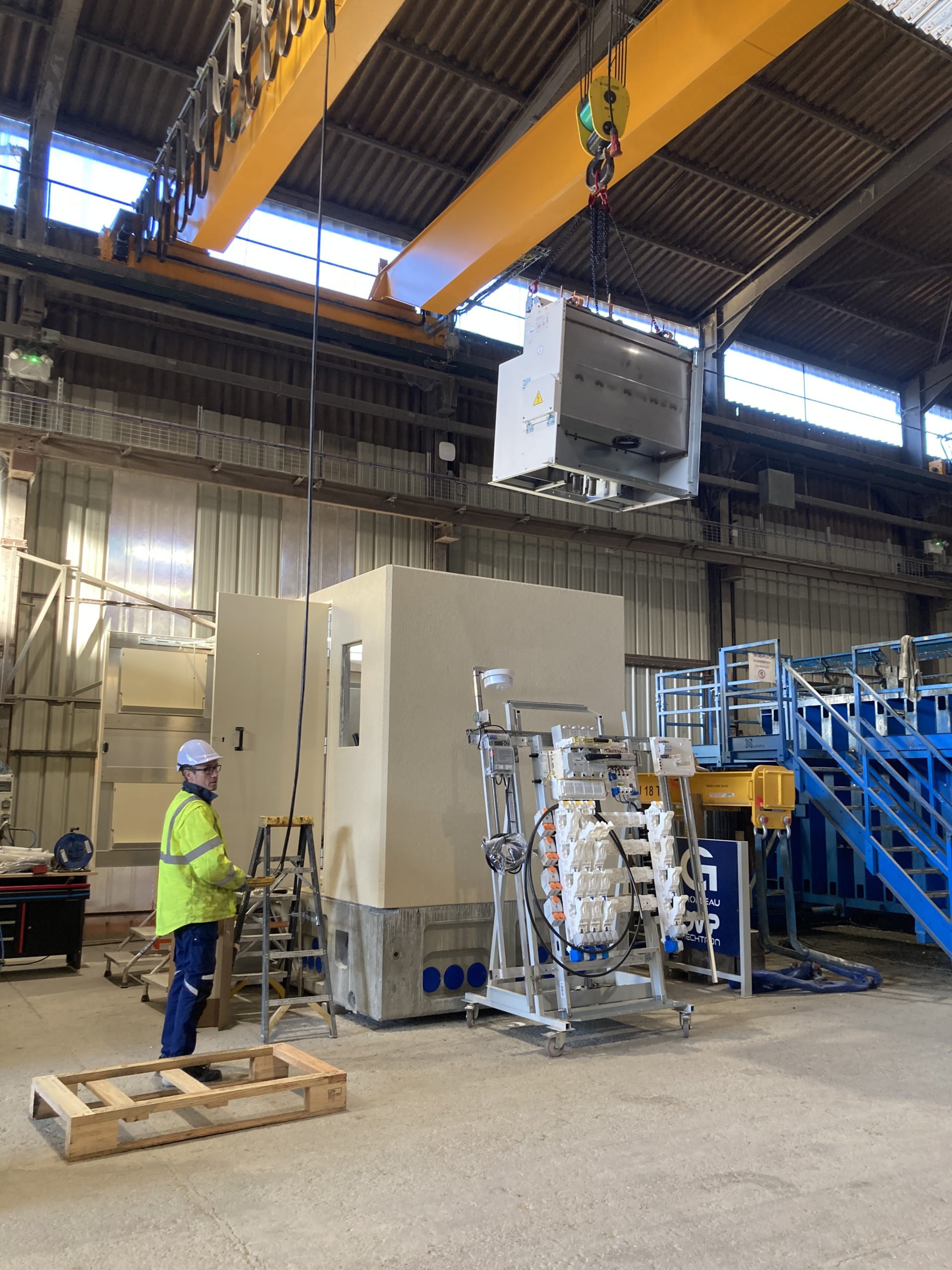 Vue poste haute tension